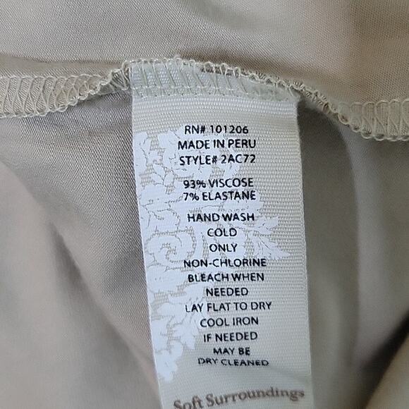 Soft Surroundings Tan Perfect Layers Long Sleeve Tunic Top Size Small S - Picture 3 of 6